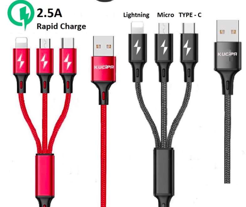 KUCIPA RAPID SERIES Charge/Data Cables 3 IN 1