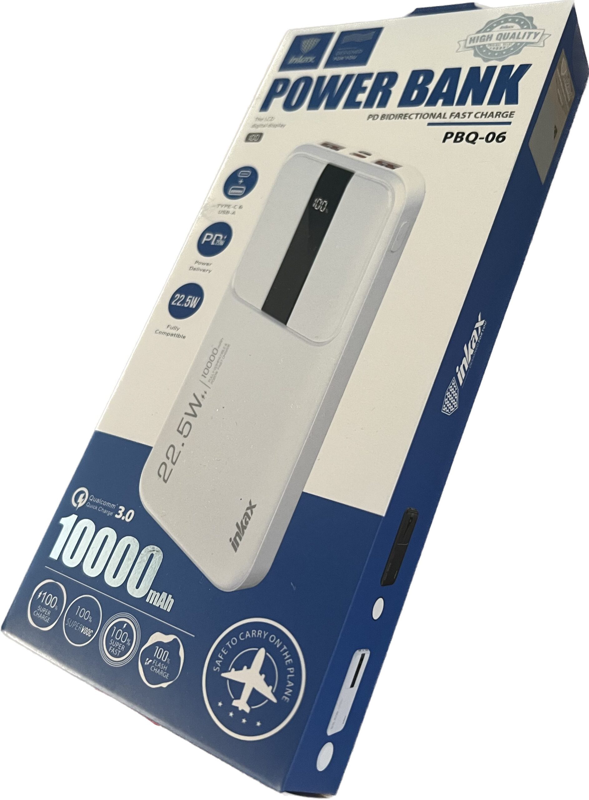 Inkax PBQ-06 PD+QC 3.0 10 000mAh Power Bank Fast Charge
